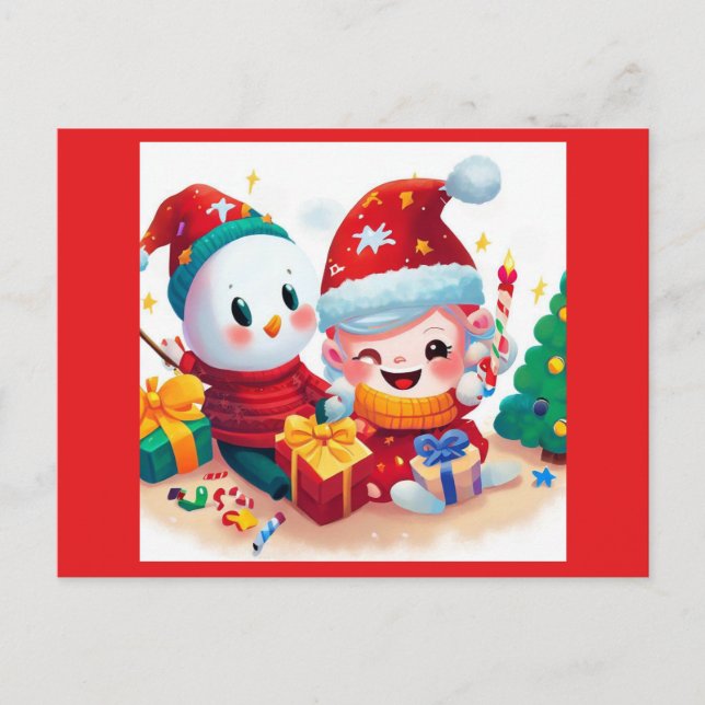 Christmas Birthday 5 Postcard (Front)