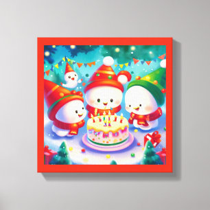 Christmas Birthday 6 Canvas Print
