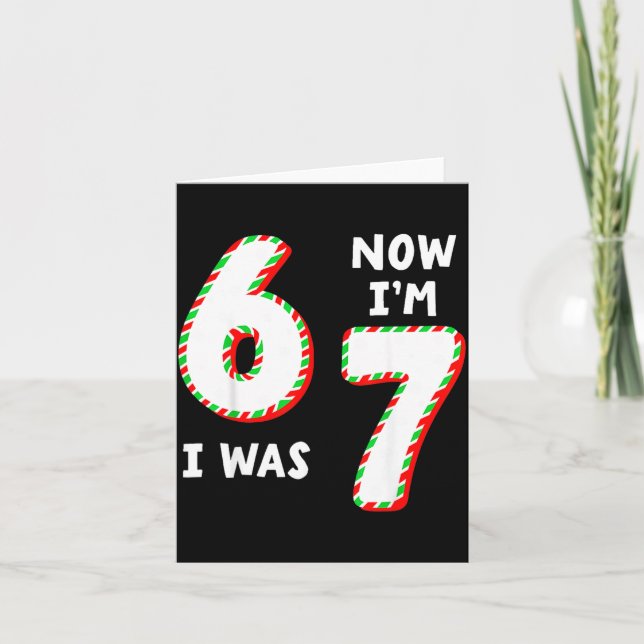 Christmas Birthday 6 To 7 Age Upgrade Candy 67 Mem Card (Front)