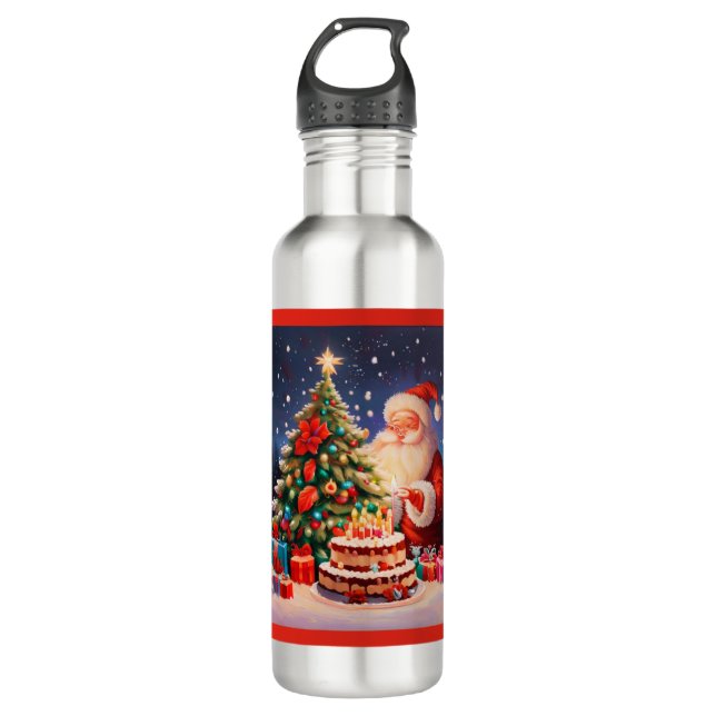 Christmas Birthday 9 710 Ml Water Bottle (Front)
