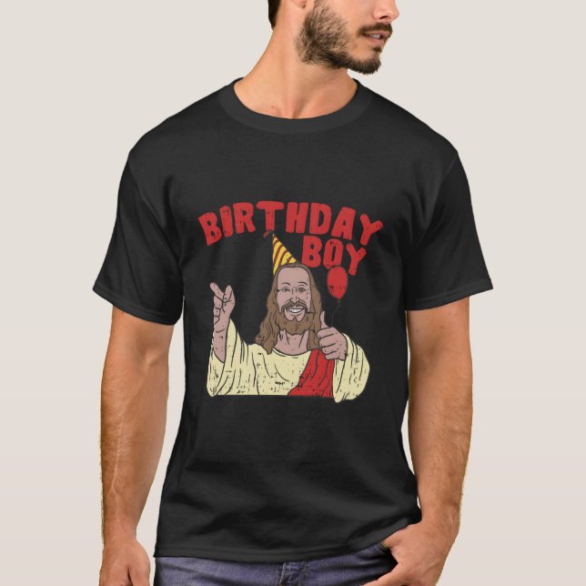 Christmas Birthday Boy Funny Jesus Religion Christ T-Shirt (Front)