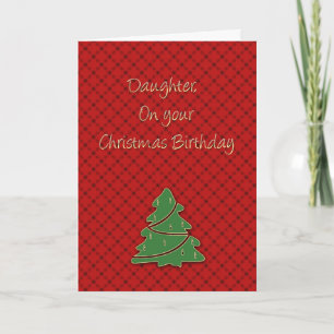 Christmas Birthday Daughter Card
