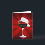 Christmas Birthday Funny Wine Themed Card<br><div class="desc">A birthday on Christmas!  What a celebration!  This is a fun wine themed Happy Christmas Birthday.  Wish the person born on the biggest holiday of the year a wonderful Xmas and Birthday!  No better excuse to wine for sure!</div>