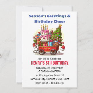 Christmas Birthday Invitation