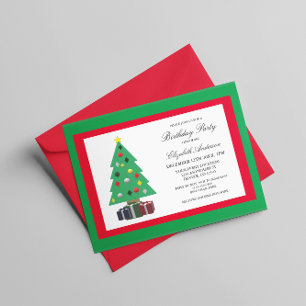 Christmas Birthday Party Invitation