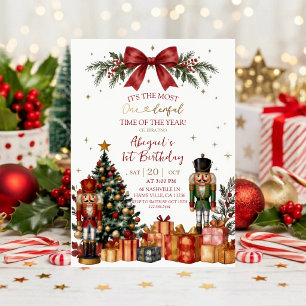 Christmas Birthday Party Invitation Nutcracker H