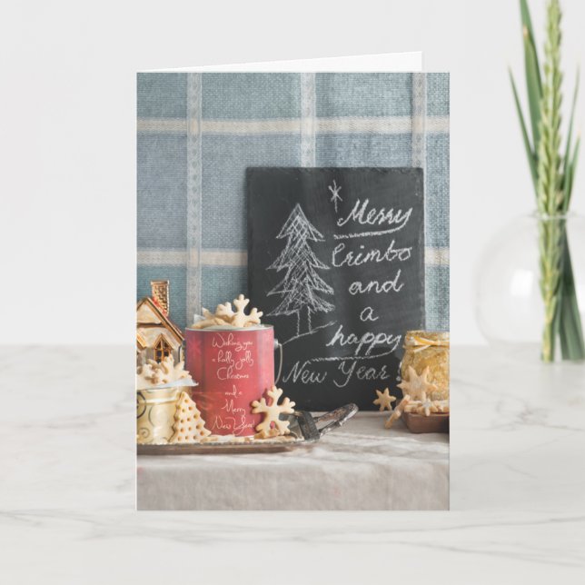 Christmas biscuits or cookies holiday card (Front)