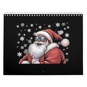 Christmas Black African American Santa Xmas  Calendar
