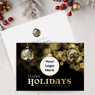 Christmas Black and Gold Business Happy Holidays