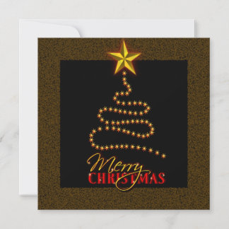 Christmas Black and Gold Party Invitation Invite