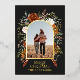 Christmas black arch floral photo elegant rustic