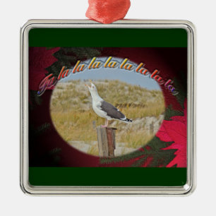 Christmas Black Backed Gull Metal Tree Decoration