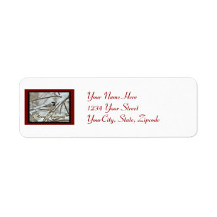 Christmas Black Capped Chickadee Label