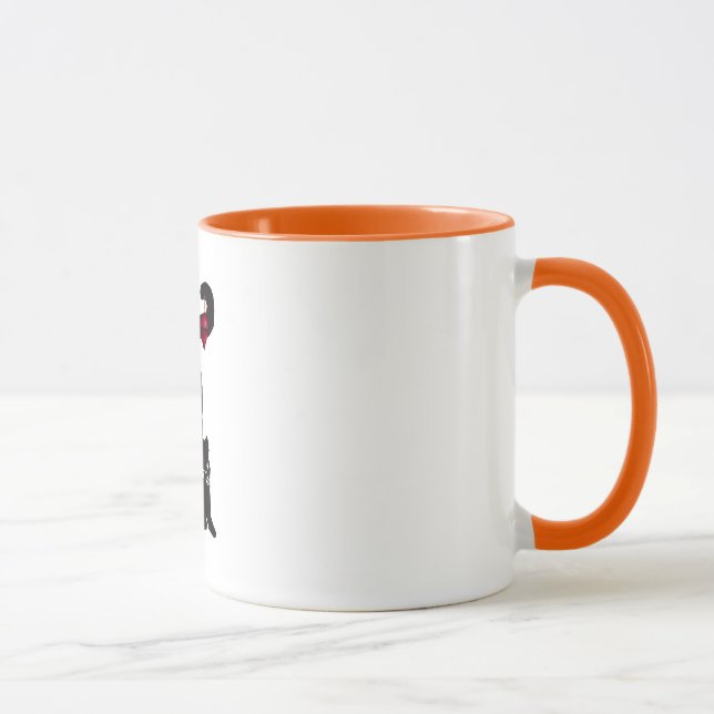 Christmas Black Cat Mug (Right)