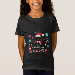 Christmas Black Cat T-Shirt
