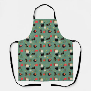 Christmas Black Cats Apron