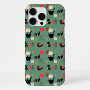 Christmas Black Cats iPhone 16 Pro Max Case