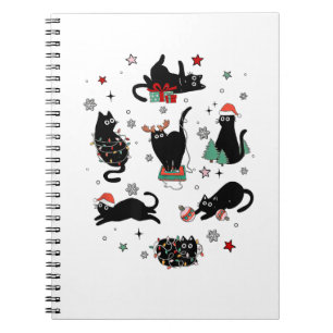 Christmas Black Cats Notebook