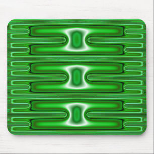 CHRISTMAS ~ Black Green White Mouse Pad