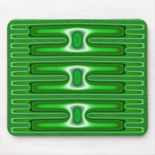 CHRISTMAS ~ Black Green White Mouse Pad (Front)