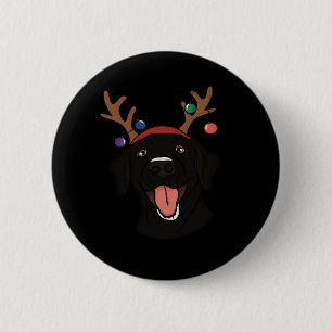 Christmas Black Lab Essential T-Shirt 6 Cm Round Badge