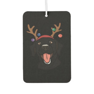 Christmas Black Lab Essential T-Shirt Car Air Freshener