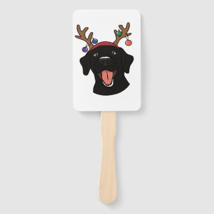 Christmas Black Lab Essential T-Shirt Hand Fan