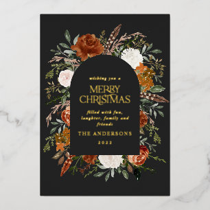 Christmas black non photo elegant stag foil holida