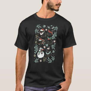 Christmas Black Pug T-Shirt