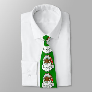 christmas black santa claus kwanzaa kente tie