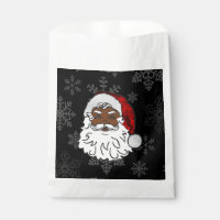 christmas black santa claus snowflakes