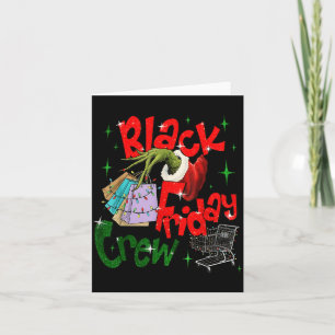 Christmas Black Shopng Family Funny Friday Shopng Card