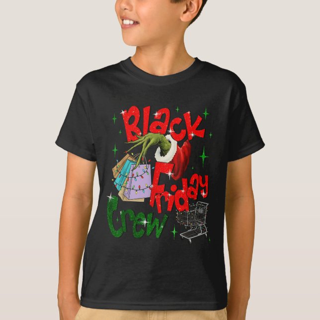 Christmas Black Shopng Family Funny Friday Shopng  T-Shirt (Front)