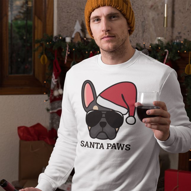 Christmas Black Tan French Bulldog Sweatshirt (Creator Uploaded)