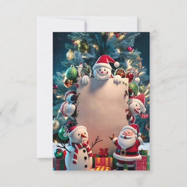 Christmas Blank Invitation Card (Front)