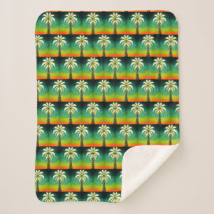 Christmas Blanket Gift Pixel Art with Palm Tree