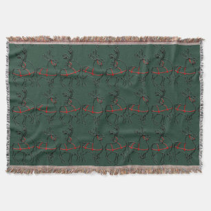 Christmas Blanket Holiday Reindeer Throw Blankets