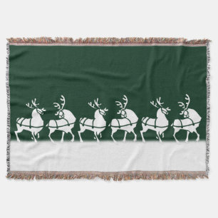 Christmas Blanket Holiday Reindeer Throw Blankets