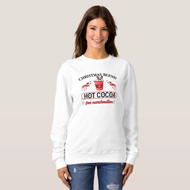 Christmas Blend, Hot Cocoa, Christmas, Sweater,   Sweatshirt (Front Full)
