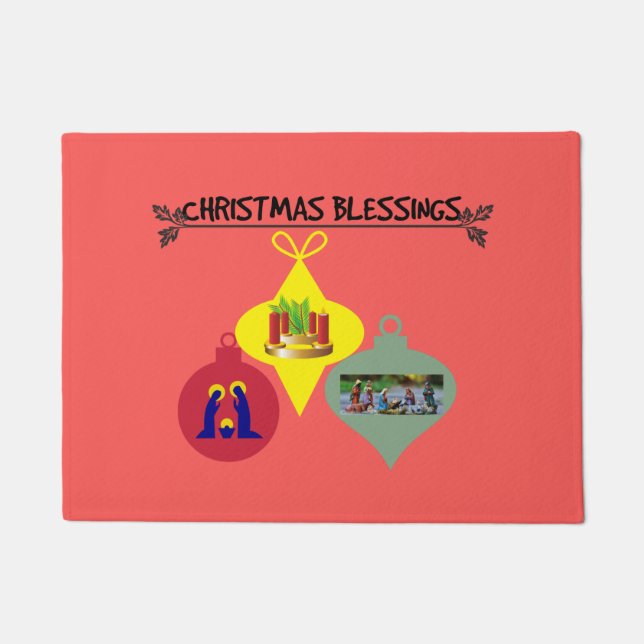 Christmas Blessing  Doormat (Front)