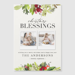 Christmas blessing multi photo foliage holiday