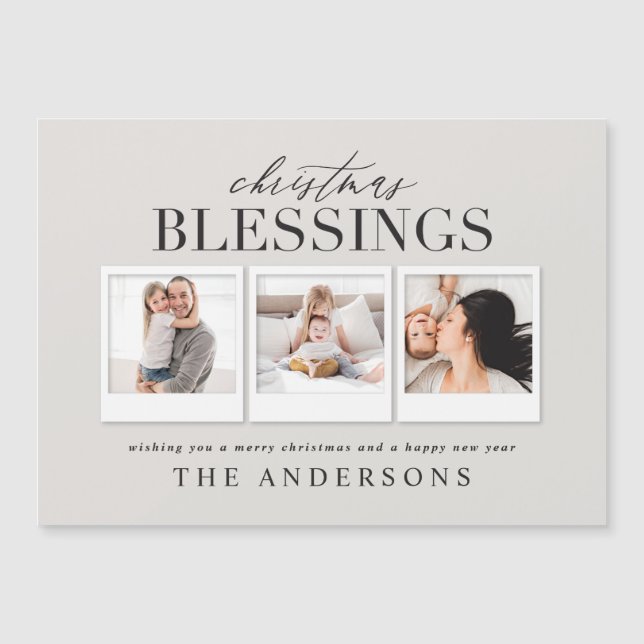 Christmas blessing multi photo holiday (Front)