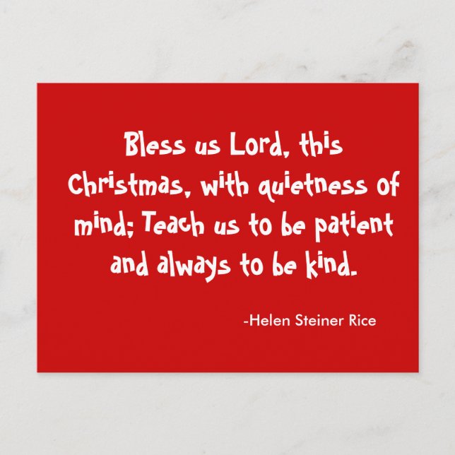 Christmas Blessing Postcard (Front)