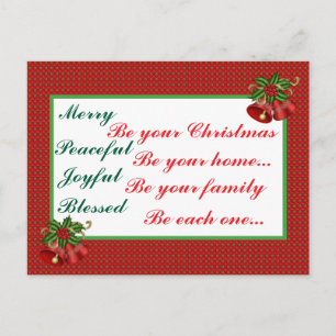 Christmas Blessing Postcard