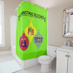 Christmas Blessing Shower Curtain