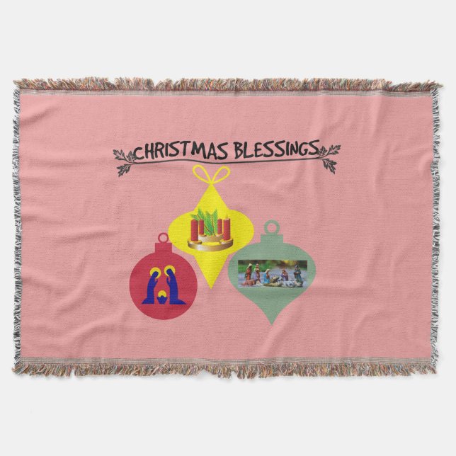 Christmas Blessing  Throw Blanket (Front)