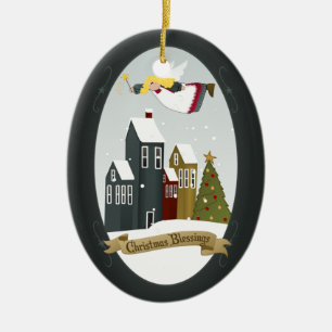 Christmas Blessings Angel   Ornament