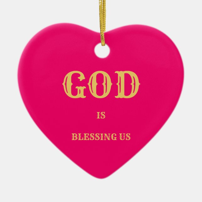 Christmas Blessings Ceramic Tree Decoration (Front)