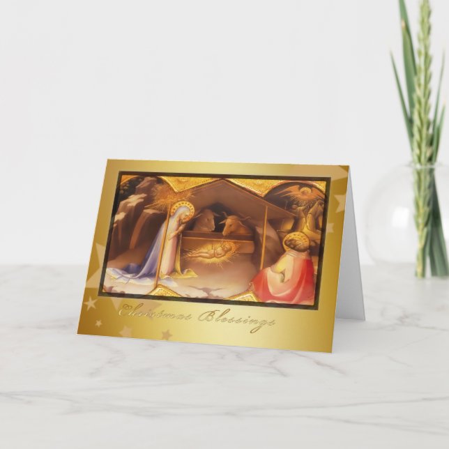 christmas blessings, Christian Christmas Card (Front)