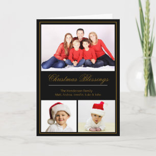 Christmas Blessings Custom Family Photo Card